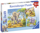 Puslespil wild animals 3X49 brikker