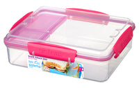 Madkasse rumdelt pink 975 ml