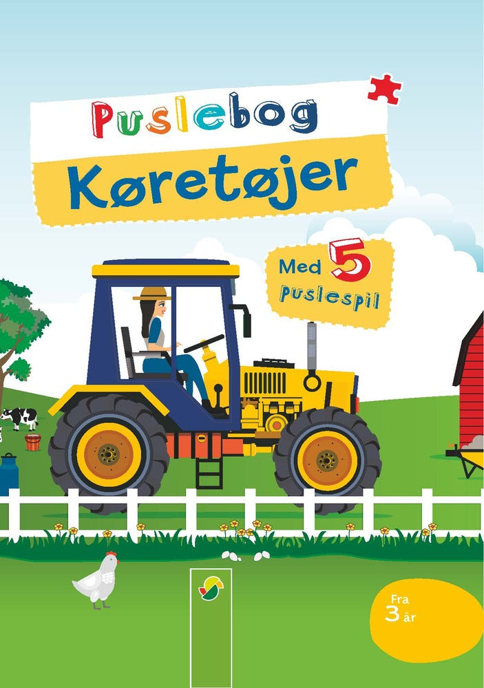 PUSLESPILSBOG - KØRETØJER FRA 3 ÅR
