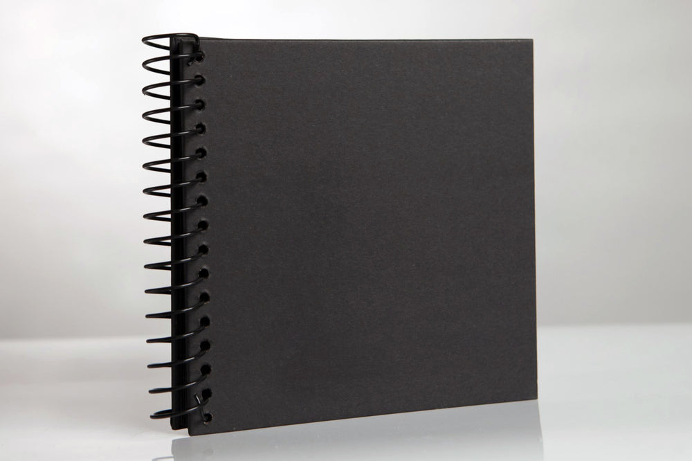 Fotoalbum scrapbog m. spiral sort 20 sorte sider