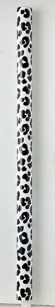 BOGBIND/GAVEPAPIR 70CMX2M LEOPART SORT/HVID