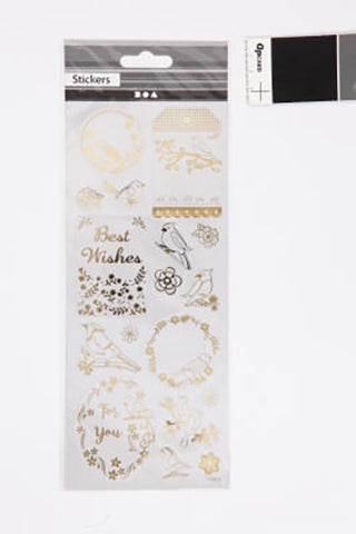 STICKERS GULD FUGLE 1ARK 17STK
