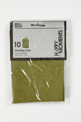 BREVKORT MØRK GRØN/LIME A6 250G 10 STK