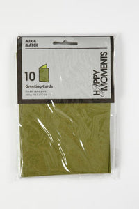 BREVKORT MØRK GRØN/LIME A6 250G 10 STK