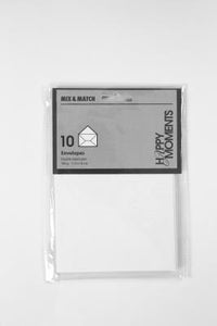 KUVERT C6 100G HVID 10 STK