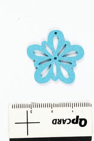BLOMST DIA 27MM LYS TYRKIS 20STK