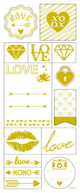 STICKERS GULD LOVE 1ARK 14STK