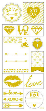 STICKERS GULD LOVE 1ARK 14STK