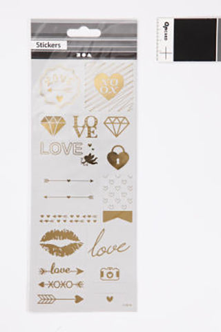 STICKERS GULD LOVE 1ARK 14STK