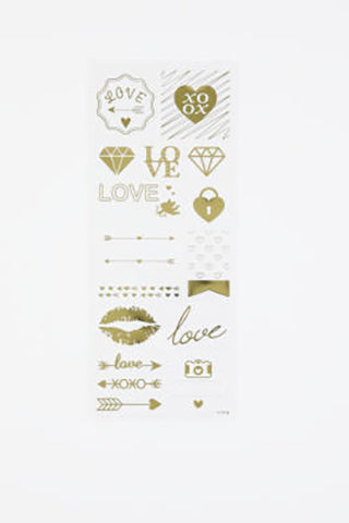 STICKERS GULD LOVE 1ARK 14STK