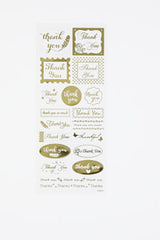 STICKERS GULD THANK YOU 1ARK 19STK