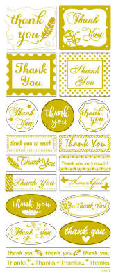 STICKERS GULD THANK YOU 1ARK 19STK