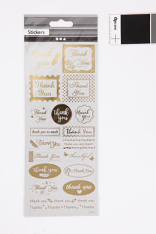 STICKERS GULD THANK YOU 1ARK 19STK