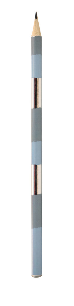 Blyant etagestribet sølv foil