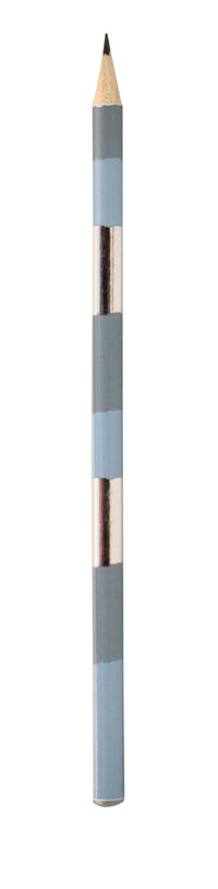 Blyant etagestribet sølv foil