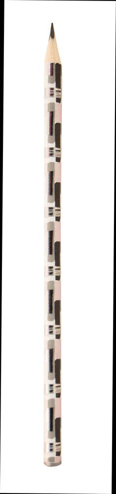 Blyant sølv foil grafisk rosa