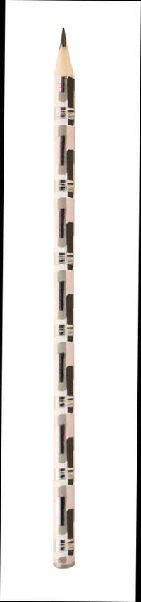 Blyant sølv foil grafisk rosa