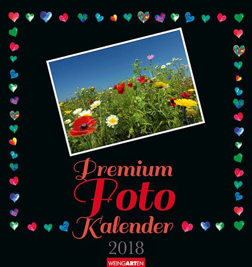 Foto Kalender Herz black 2018