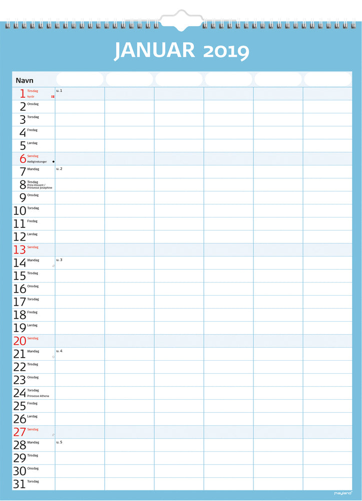 SKOLEÅRSKALENDER MAY. 18/19 FAMILIE SIMPLY