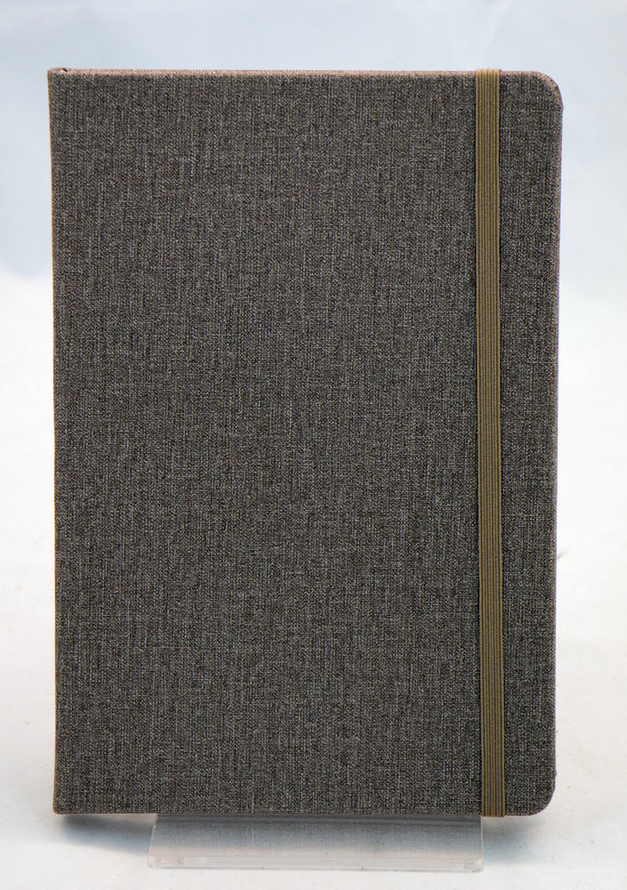 NOTESBOG BRUN KUNSTSKIND A5 LINJERET