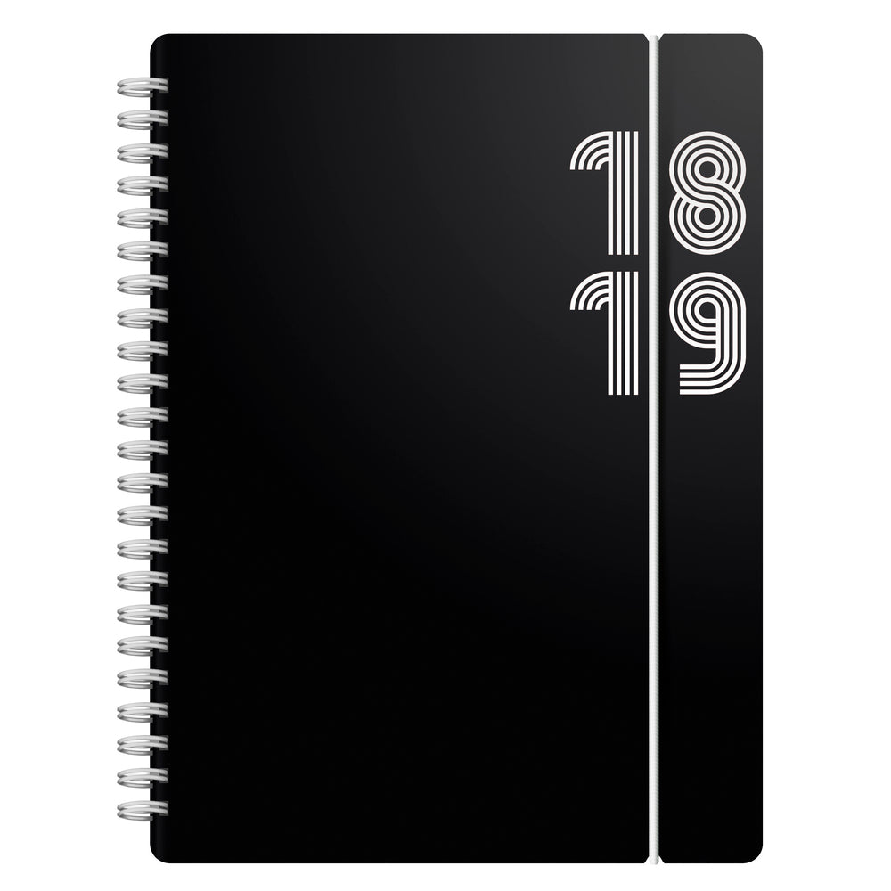 STUDIEKALENDER LETTS A5 SORT VINYL UGE 18/19
