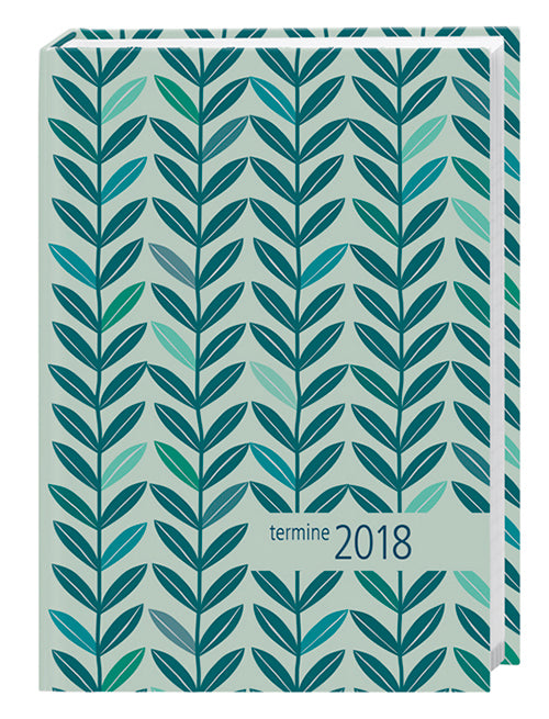 Blätter-Kalenderbuch petrol 2018