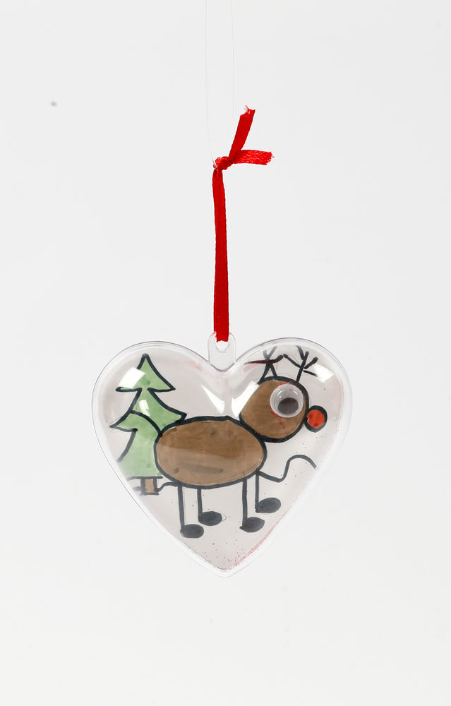 KUGLER OG HJERTER MED INDVENDIG PYNT KREATIV JUL