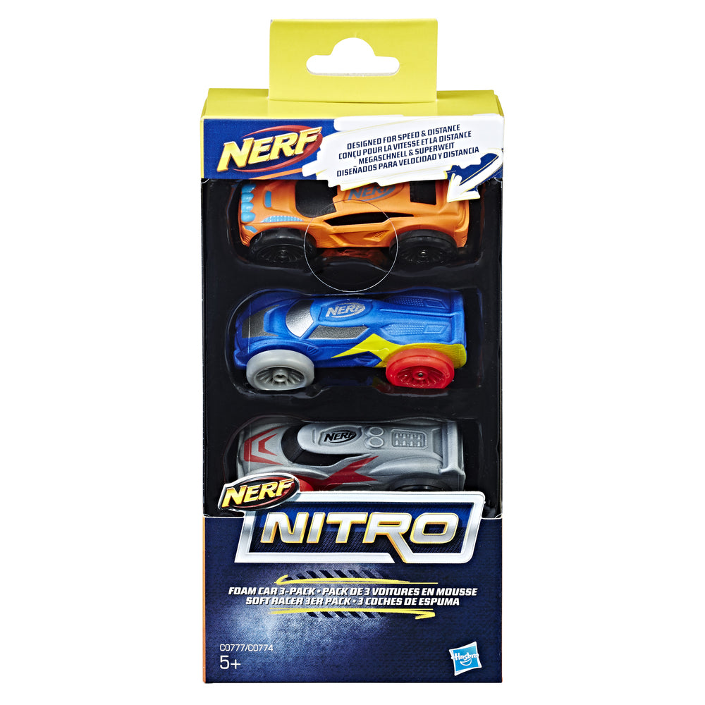 NERF nitro foam car 3-pak asst.