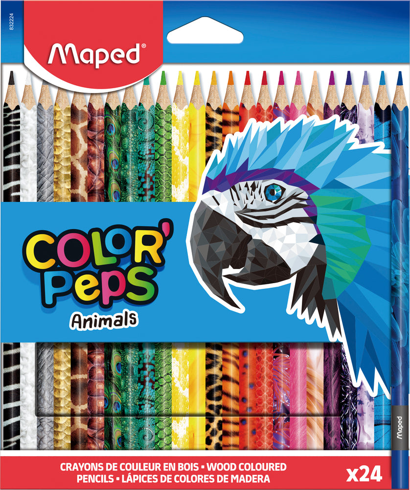 Farveblyant Maped colorpeps animals 24