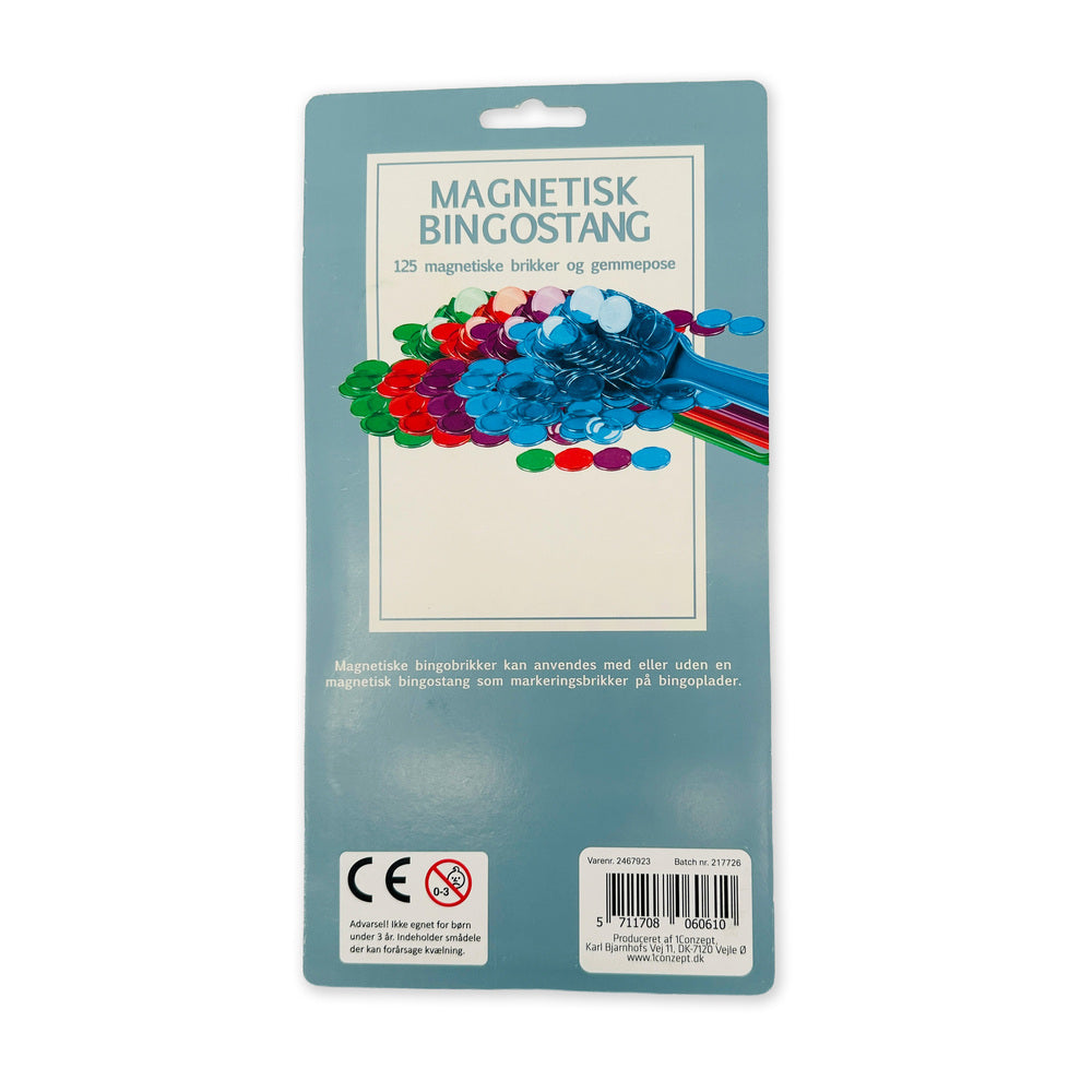 Bingostang inkl. 125 magnetiske brikker asst