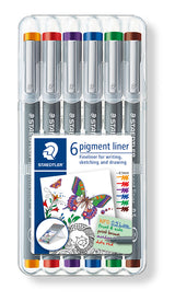 PIGMENTLINER STAEDTLER 6 ASS. FARVER