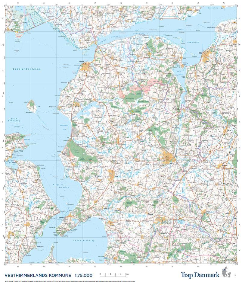 Trap Danmark: Kort over Vesthimmerlands Kommune