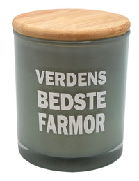 Duftlys med tekst farmor