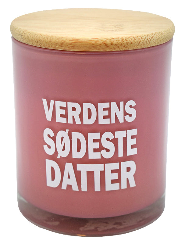 Duftlys med tekst datter
