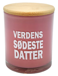 Duftlys med tekst datter