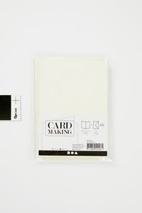 KORT OG KUVERTER KORT 10,5X15 CM RÅHVID 6SÆT