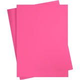 Ensfarvet karton pink A4