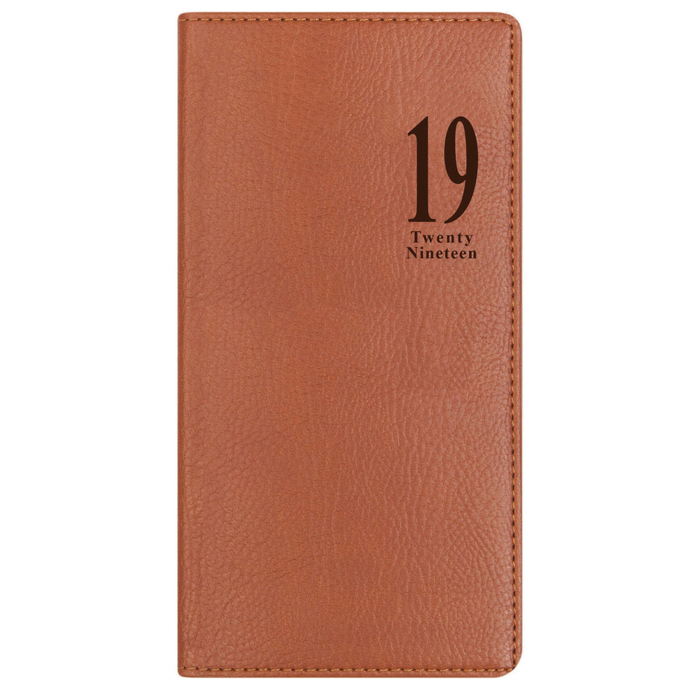 KALENDER 2019 LETTS MILANO BRUN SLIM UGE VERT.