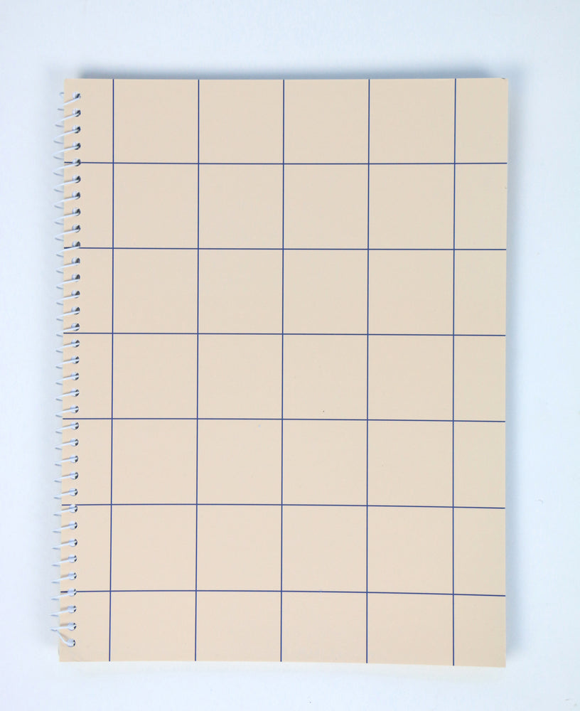 Spiralblok beige tern kvadreret A4 70 sider