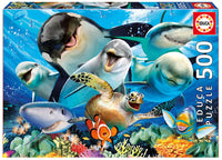 Puslespil underwater selfies 500 brikker