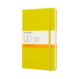 Notesbog Moleskine large gul m/ 240 linjerede ark hard