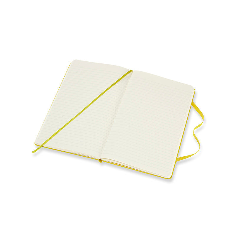 Notesbog Moleskine large gul m/ 240 linjerede ark hard