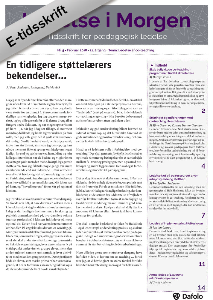 LEDELSE I MORGEN. NR. 5 - FEBRUAR 2018