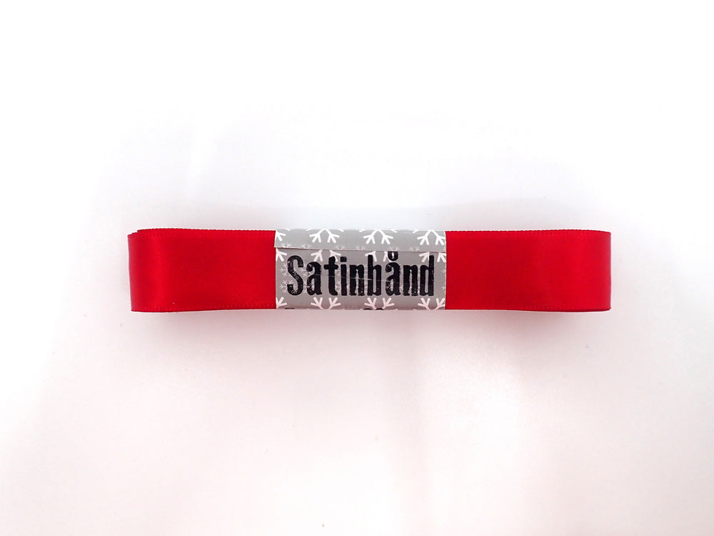 SATINBÅND RØD 20 MM X 5 M