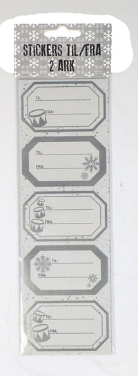 STICKERS TIL/FRA SØLV TROMME/SNEFNUG RAMME 2 ARK
