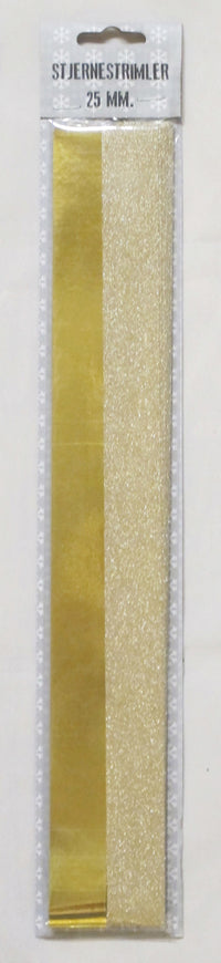 STJERNESTRIMLER GLITTER/METALLIC GULD 25 MM 20 STK