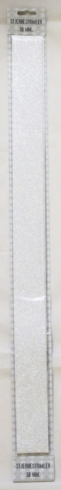 STJERNESTRIMLER GLITTER/METALLIC SØLV 50 MM 12 STK