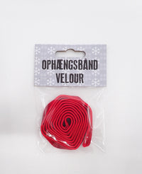 OPHÆNGSBÅND VELOUR RØD 2 M X 0,75CM