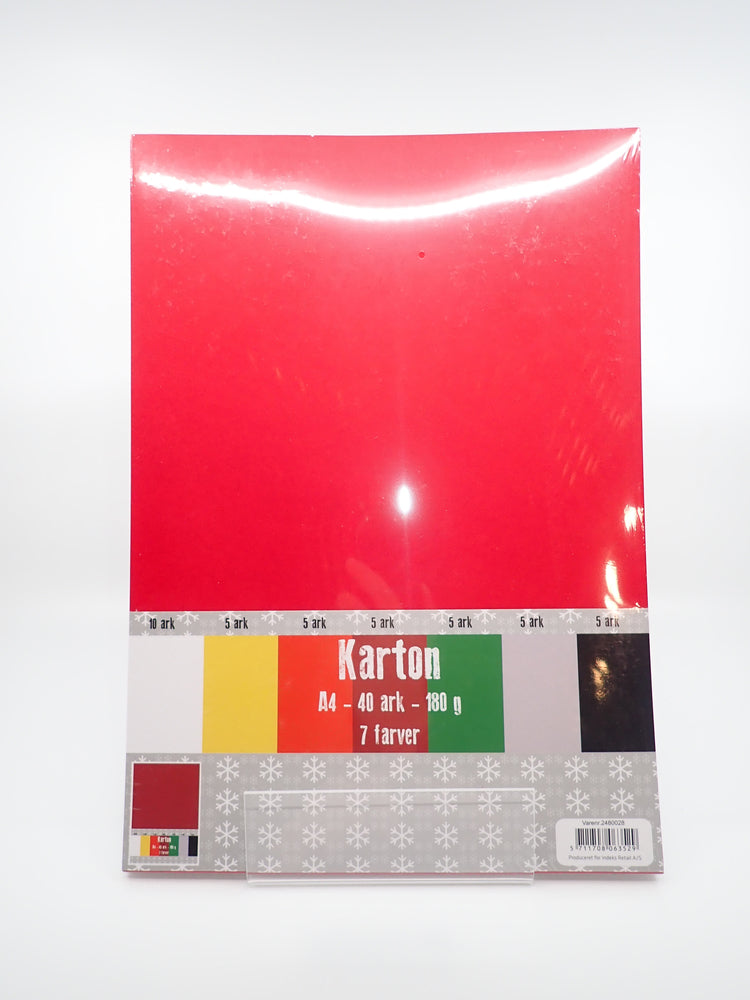 KARTON A4 40 ARK ASS 7 FARVER