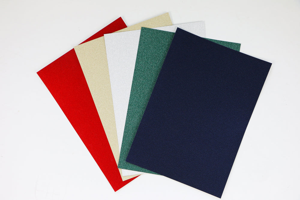KARTON A4 15 ARK ASS 5 GLITTER FARVER